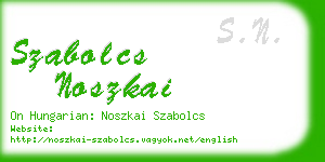 szabolcs noszkai business card